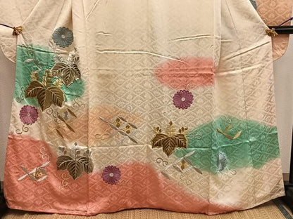 平和屋着物■豪華振袖　七宝花文　暈し染め　金銀糸　西武扱い　正絹　逸品　BAAX8251mz