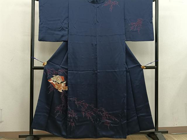 平和屋着物■訪問着　枝梅人物文　正絹　逸品　BAAX8254mz