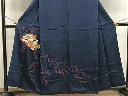 平和屋着物■訪問着　枝梅人物文　正絹　逸品　BAAX8254mz