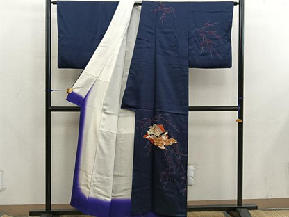 平和屋着物■訪問着　枝梅人物文　正絹　逸品　BAAX8254mz
