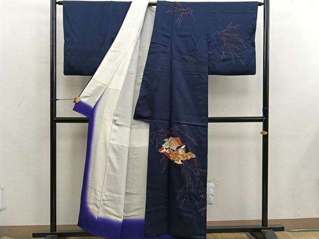 平和屋着物■訪問着　枝梅人物文　正絹　逸品　BAAX8254mz
