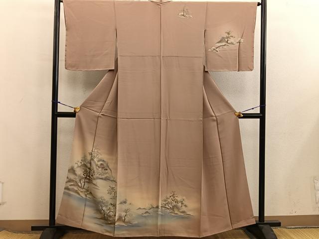 平和屋着物■訪問着　風景文　暈し染め　金彩　正絹　逸品　BAAX8259mz