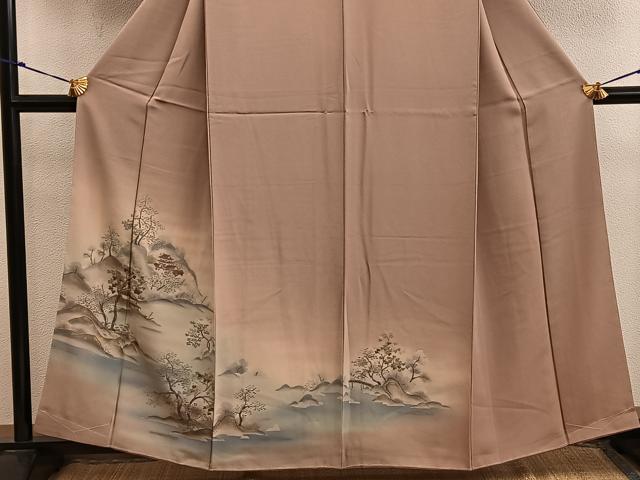 平和屋着物■訪問着　風景文　暈し染め　金彩　正絹　逸品　BAAX8259mz