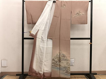平和屋着物■訪問着　風景文　暈し染め　金彩　正絹　逸品　BAAX8259mz