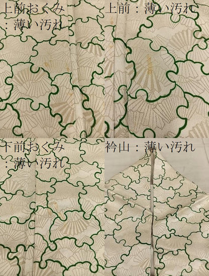 平和屋着物■上質な小紋　雪輪文　金通し地　正絹　逸品　BAAX8260mz