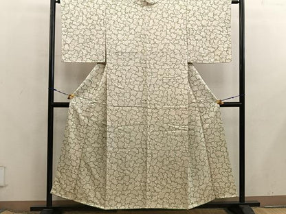 平和屋着物■上質な小紋　雪輪文　金通し地　正絹　逸品　BAAX8260mz