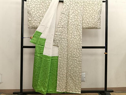 平和屋着物■上質な小紋　雪輪文　金通し地　正絹　逸品　BAAX8260mz
