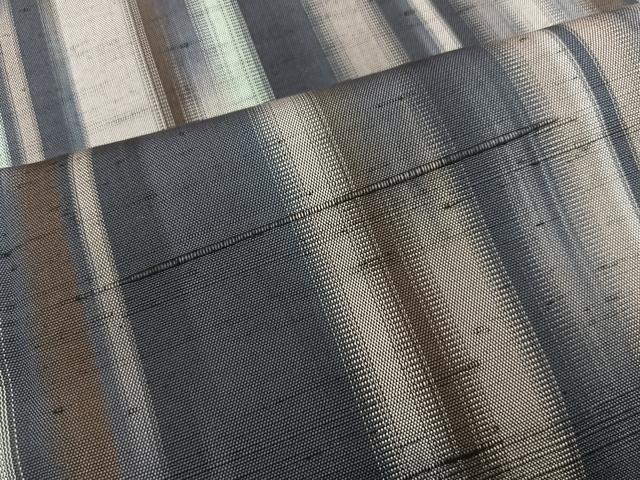 平和屋着物■上質な紬　縞　正絹　逸品　BAAX8264mz