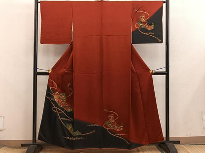 平和屋着物■訪問着　花車文　暈し染め　金彩　正絹　逸品　BAAX8266mz