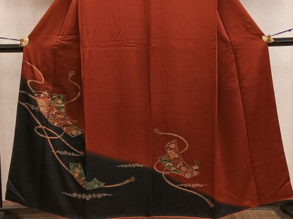 平和屋着物■訪問着　花車文　暈し染め　金彩　正絹　逸品　BAAX8266mz