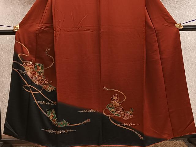 平和屋着物■訪問着　花車文　暈し染め　金彩　正絹　逸品　BAAX8266mz