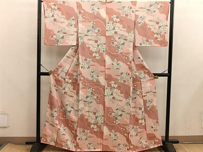 平和屋着物■上質な小紋　辻が花　金彩　正絹　逸品　BAAX8271mz