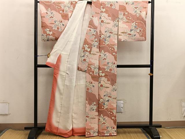 平和屋着物■上質な小紋　辻が花　金彩　正絹　逸品　BAAX8271mz