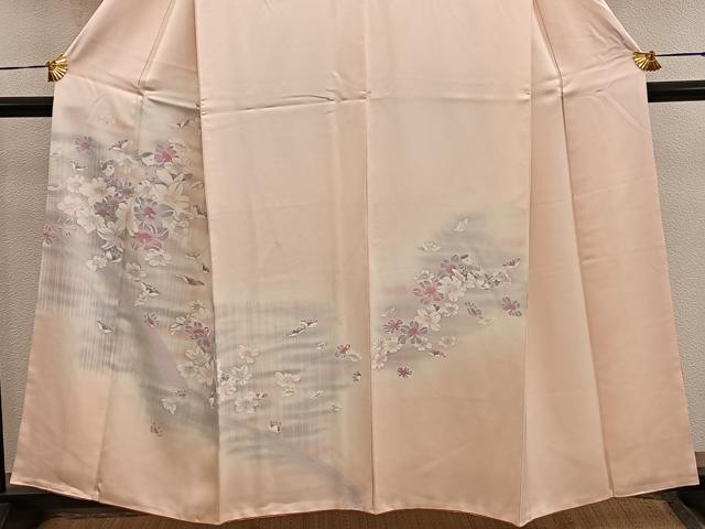 平和屋着物■訪問着　唐子花文　暈し染め　正絹　逸品　BAAX8274mz