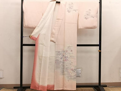 平和屋着物■訪問着　唐子花文　暈し染め　正絹　逸品　BAAX8274mz
