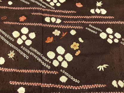 平和屋着物■訪問着　絞り　刺繍　梅花文　正絹　逸品　BAAX8276mz