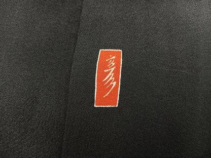 平和屋着物■豪華黒留袖　友禅　作家物　菊花文　暈し染め　金彩　正絹　逸品　BAAX8279mz
