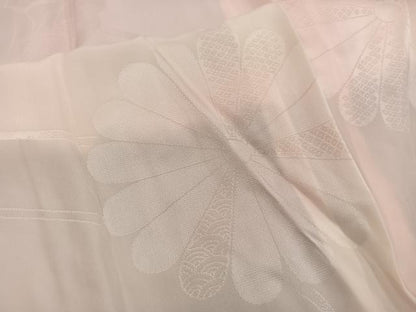 平和屋着物■振袖用長襦袢　無双仕立て　菊地紋　暈し染め　半衿刺繍　正絹　逸品　BAAX8280mz