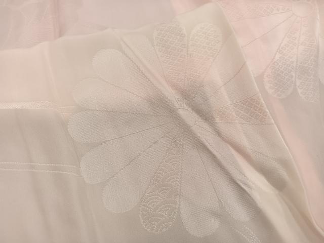 平和屋着物■振袖用長襦袢　無双仕立て　菊地紋　暈し染め　半衿刺繍　正絹　逸品　BAAX8280mz