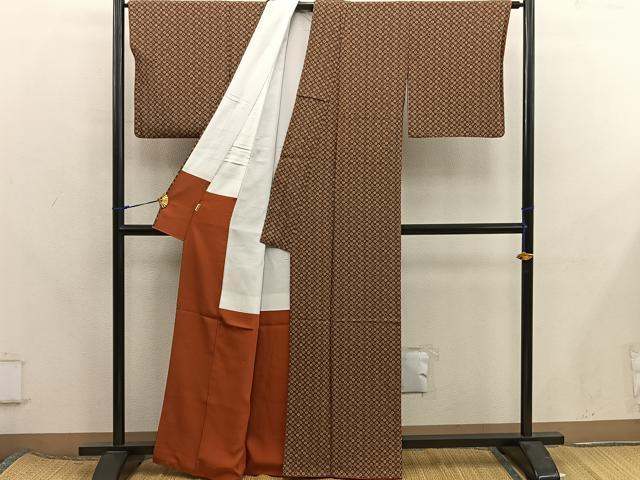 平和屋着物■上質な小紋　菊花文　ますいわ屋扱い　正絹　逸品　BAAX8282mz