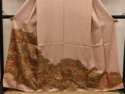 平和屋着物■豪華色留袖　作家物　駒刺繍　祇園祭　金彩　正絹　逸品　BAAX8283mz