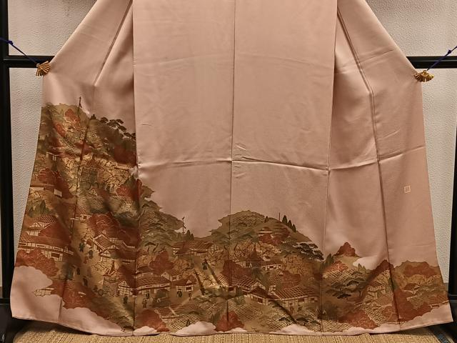 平和屋着物■豪華色留袖　作家物　駒刺繍　祇園祭　金彩　正絹　逸品　BAAX8283mz