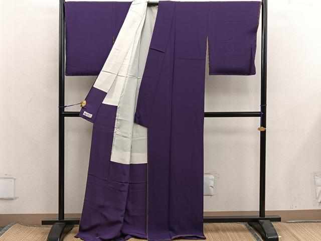平和屋着物■上質な色無地　似せ紫色　やまと誂製　正絹　逸品　未使用　BAAX8285mz