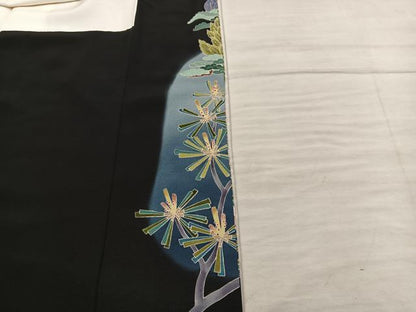 平和屋着物■豪華黒留袖　作家物　風景文　金彩　正絹　逸品　BAAX8286mz