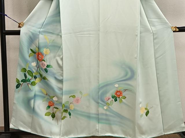 平和屋着物■訪問着　刺繍　枝花文　暈し染め　やまと誂製　正絹　逸品　BAAX8299mz