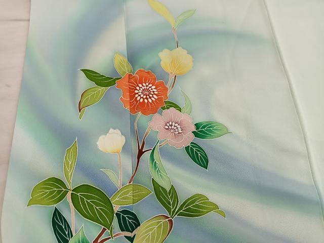 平和屋着物■訪問着　刺繍　枝花文　暈し染め　やまと誂製　正絹　逸品　BAAX8299mz
