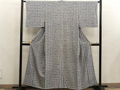平和屋着物■上質な小紋　舞蝶花文　金彩　正絹　逸品　BAAX8302mz