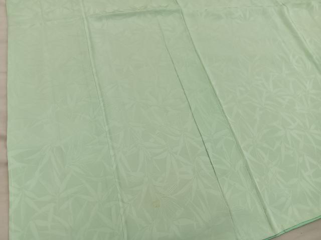 平和屋着物■上質な色無地　草葉地紋　女郎花色　正絹　逸品　BAAX8303mz