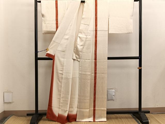 平和屋着物■訪問着　草花文　金彩　正絹　逸品　BAAX8304mz