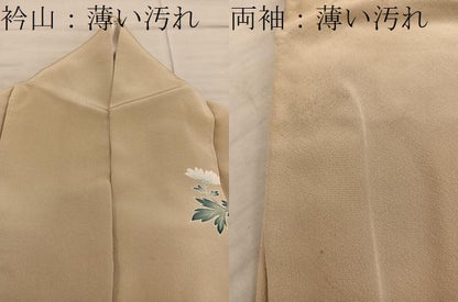 平和屋着物■訪問着　友禅　枝花文　暈し染め　正絹　逸品　BAAX8310mz