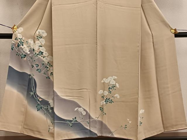 平和屋着物■訪問着　友禅　枝花文　暈し染め　正絹　逸品　BAAX8310mz