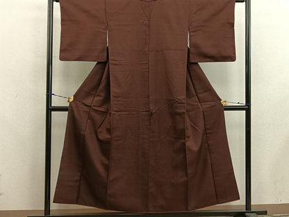 平和屋着物■上質なお召　絣文様　正絹　逸品　BAAX8317mz