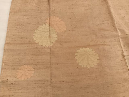 平和屋着物■上質な紬　菊花文　正絹　逸品　BAAX8318mz