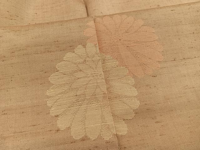 平和屋着物■上質な紬　菊花文　正絹　逸品　BAAX8318mz