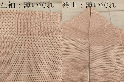 平和屋着物■本塩沢　120亀甲　絣文様　正絹　逸品　BAAX8322mz