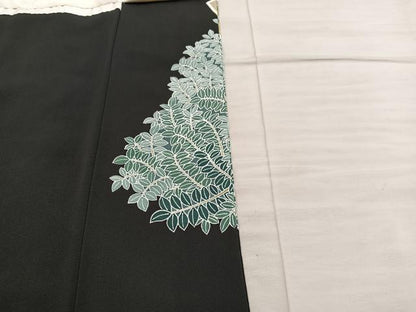 平和屋着物■豪華黒留袖　鳳凰地紙花文　金彩　正絹　逸品　BAAX8325mz