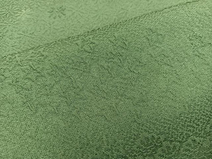 平和屋着物■上質な色無地　草花地紋　麹塵色　正絹　逸品　BAAX8326mz