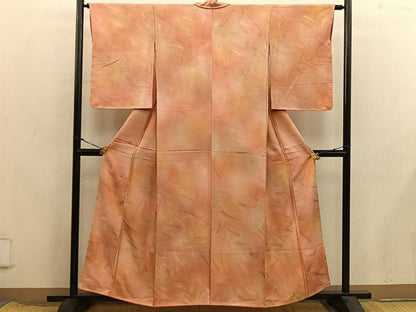 平和屋着物■上質な小紋　草葉地紋　暈し染め　正絹　逸品　BAAX8345mz