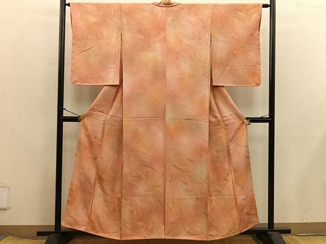 平和屋着物■上質な小紋　草葉地紋　暈し染め　正絹　逸品　BAAX8345mz