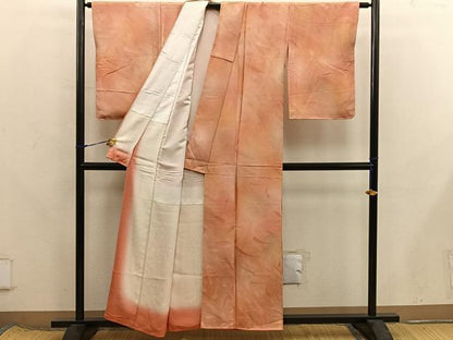 平和屋着物■上質な小紋　草葉地紋　暈し染め　正絹　逸品　BAAX8345mz