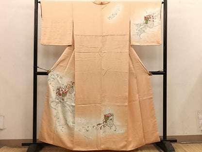 平和屋着物■訪問着　御所車花文　暈し染め　正絹　逸品　BAAX8347mz