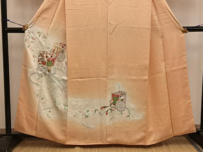 平和屋着物■訪問着　御所車花文　暈し染め　正絹　逸品　BAAX8347mz