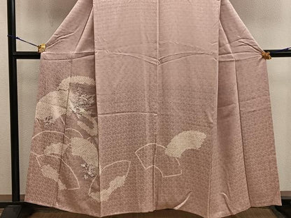 平和屋着物■訪問着　絞り　刺繍　地紙重ね菊花文　正絹　逸品　BAAX8349mz