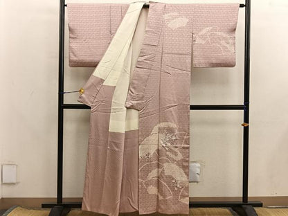 平和屋着物■訪問着　絞り　刺繍　地紙重ね菊花文　正絹　逸品　BAAX8349mz