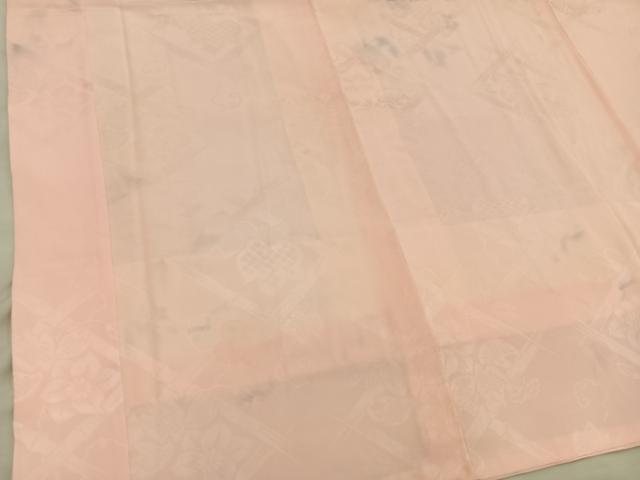 平和屋着物■長襦袢　袷　草花地紋　宍色　正絹　逸品　BAAX8350mz