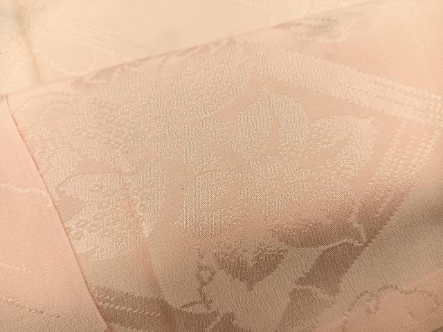 平和屋着物■長襦袢　袷　草花地紋　宍色　正絹　逸品　BAAX8350mz